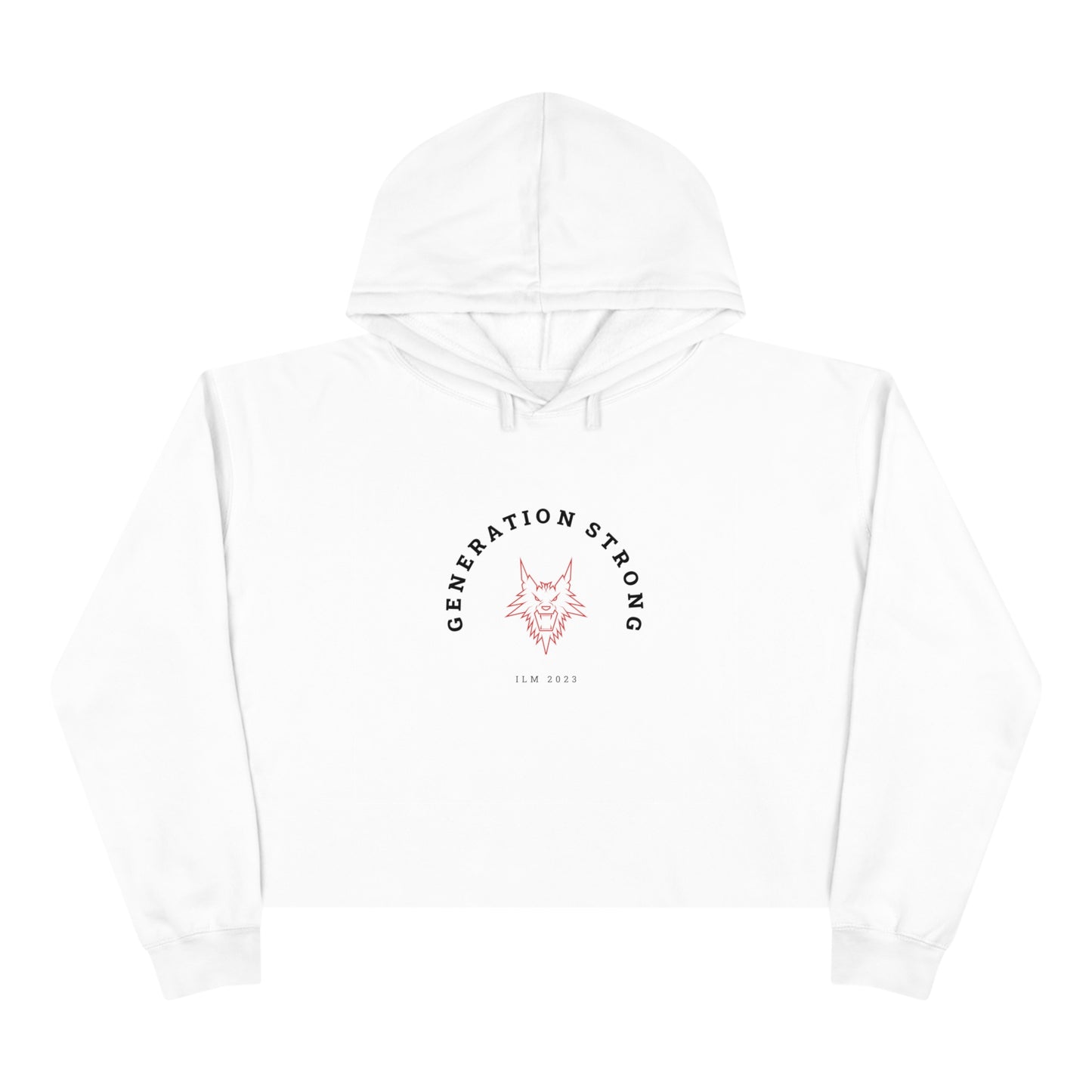 Generation Strong Red White and Blue Woman's Crop Hoodie